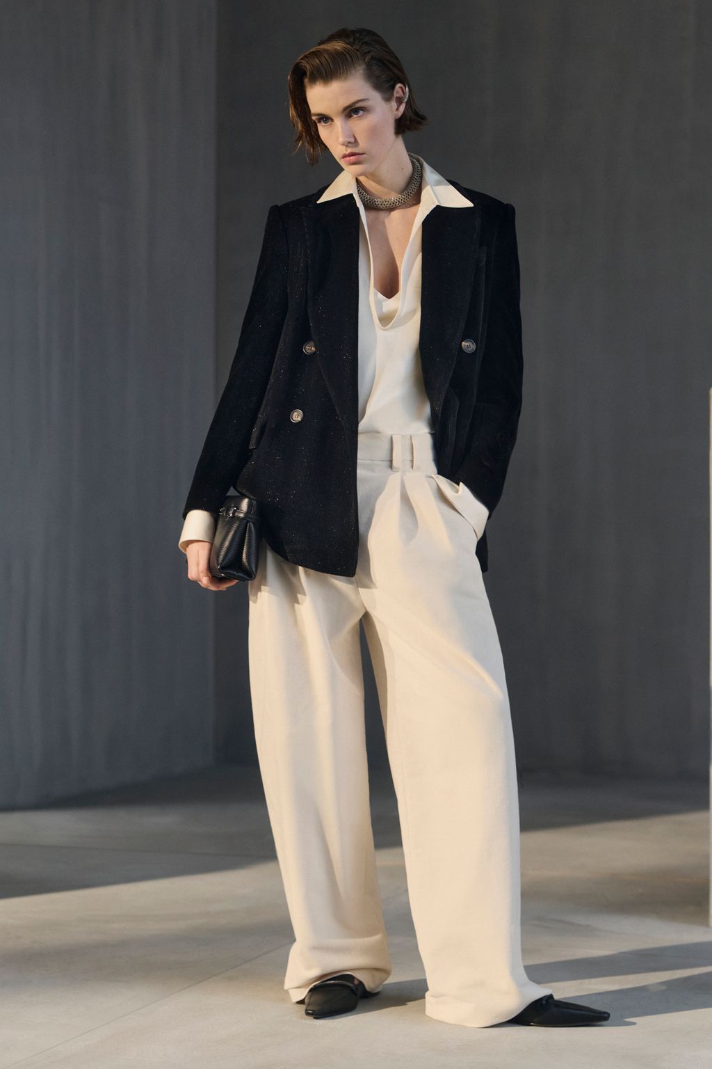Fashion Week Milan Fall/Winter 2026 look 42 de la collection Brunello Cucinelli womenswear