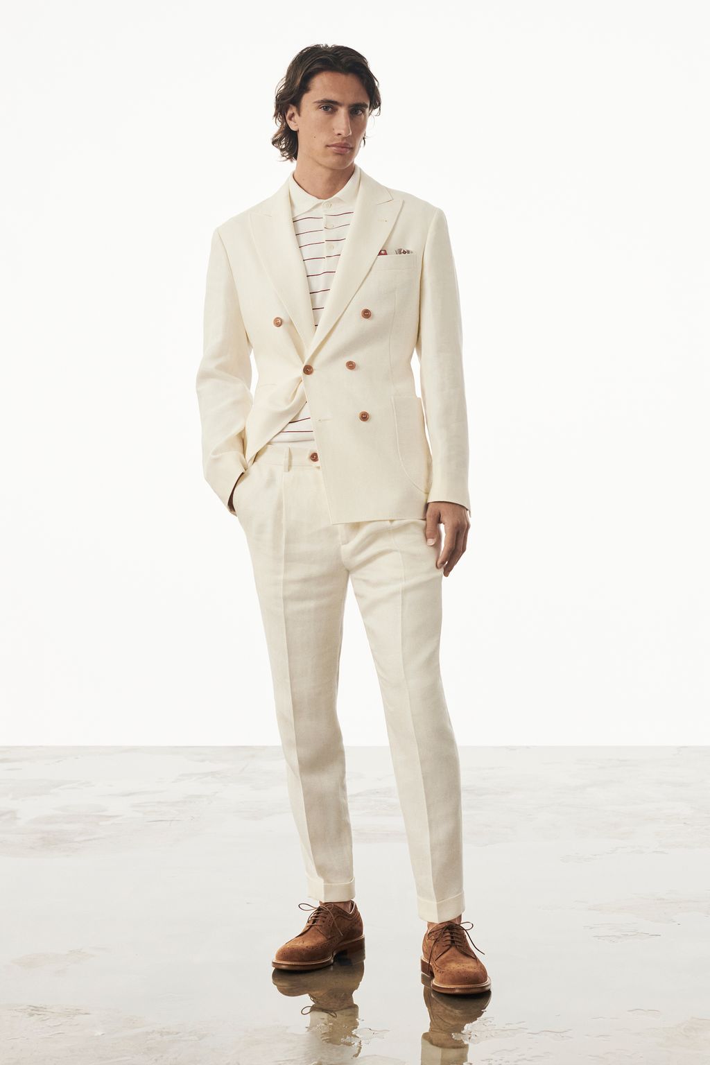 Fashion Week Milan Spring/Summer 2023 look 1 from the Brunello Cucinelli collection 男装