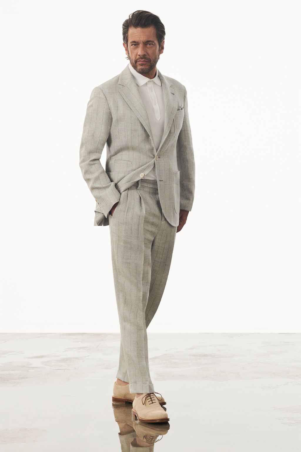 Fashion Week Milan Spring/Summer 2023 look 5 from the Brunello Cucinelli collection 男装