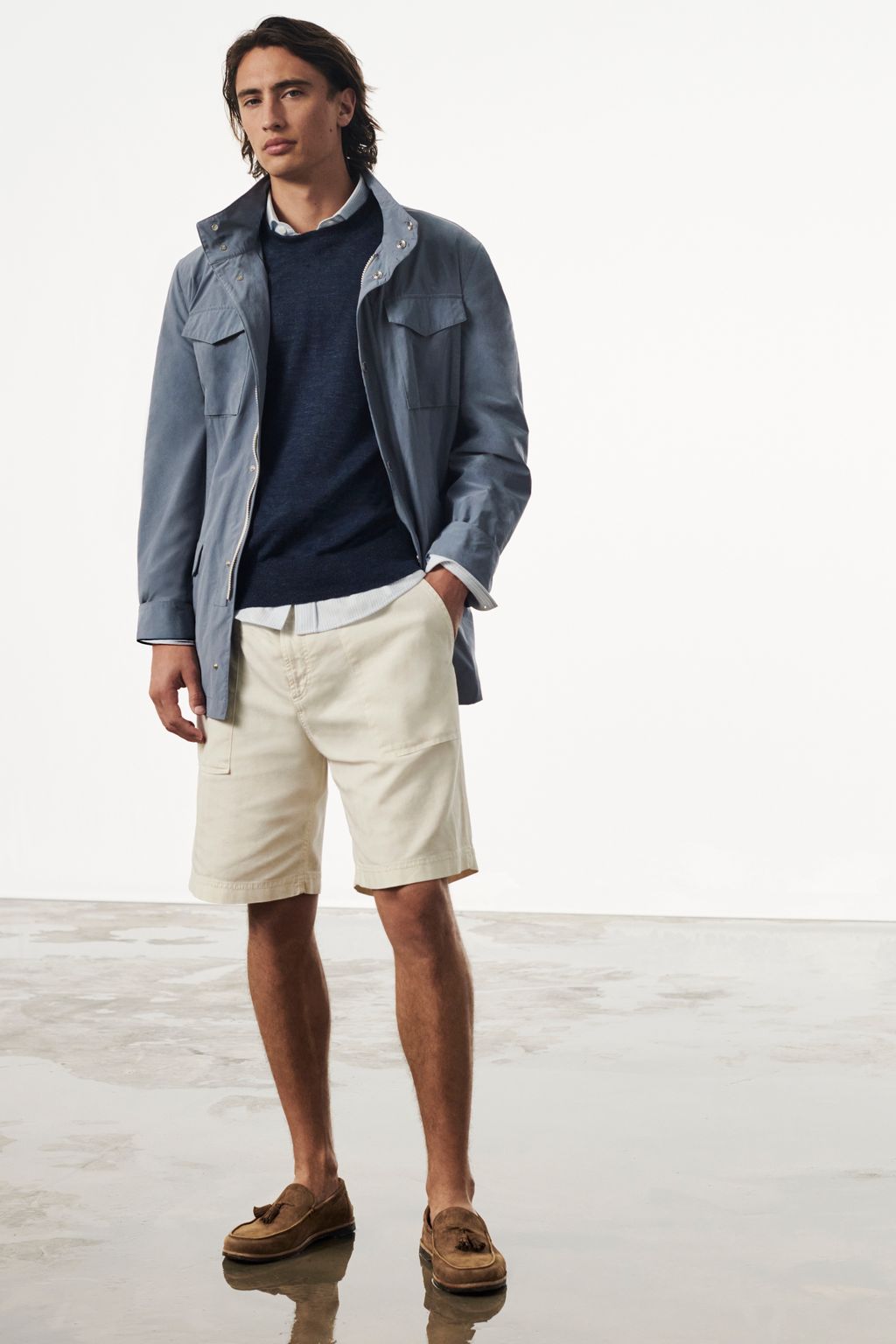 Fashion Week Milan Spring/Summer 2023 look 12 from the Brunello Cucinelli collection menswear