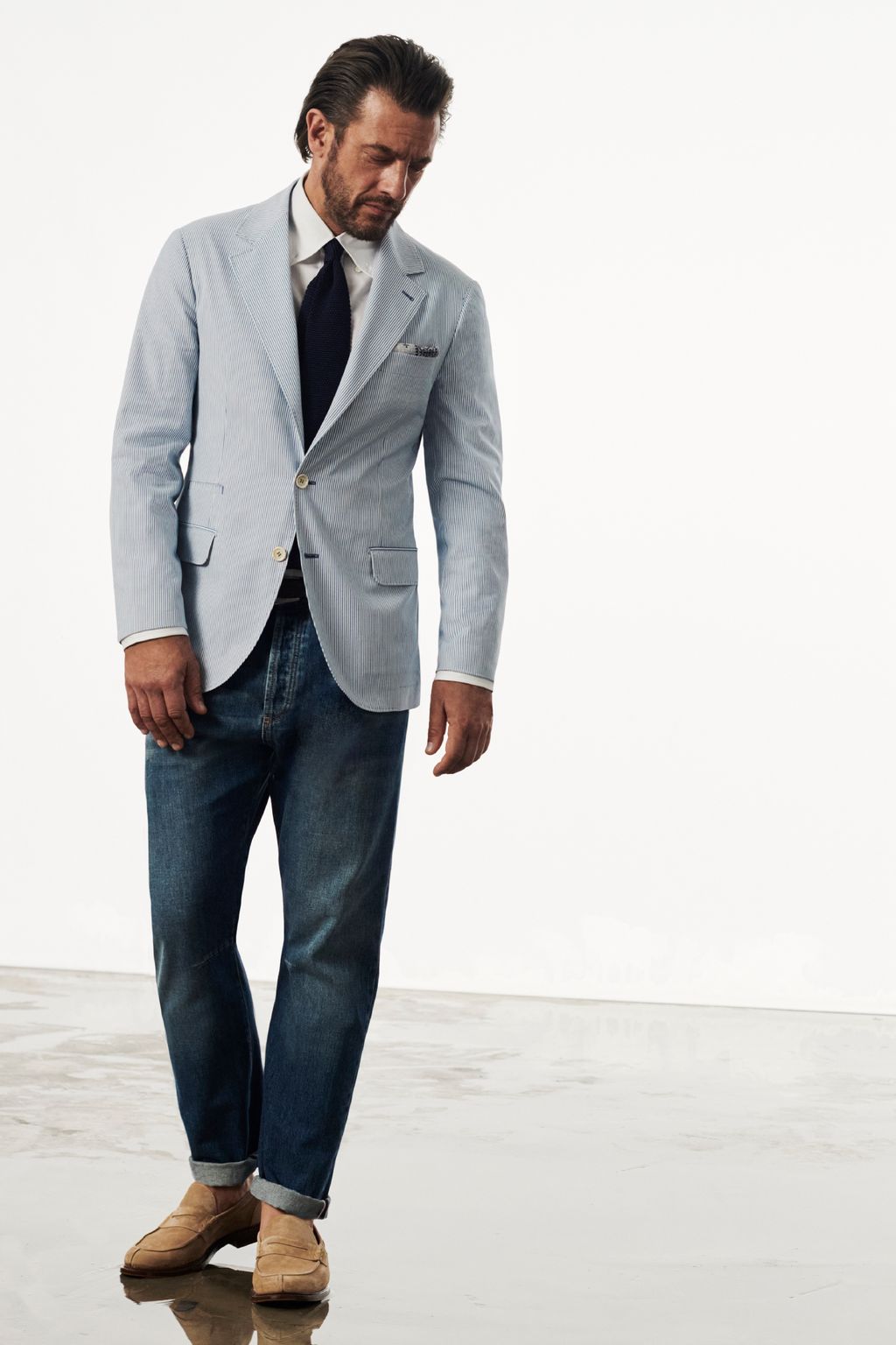 Fashion Week Milan Spring/Summer 2023 look 13 from the Brunello Cucinelli collection menswear