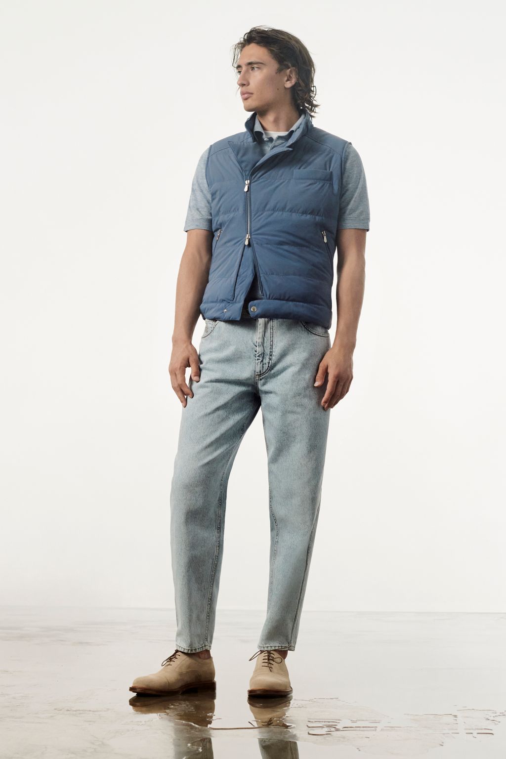 Fashion Week Milan Spring/Summer 2023 look 14 from the Brunello Cucinelli collection menswear