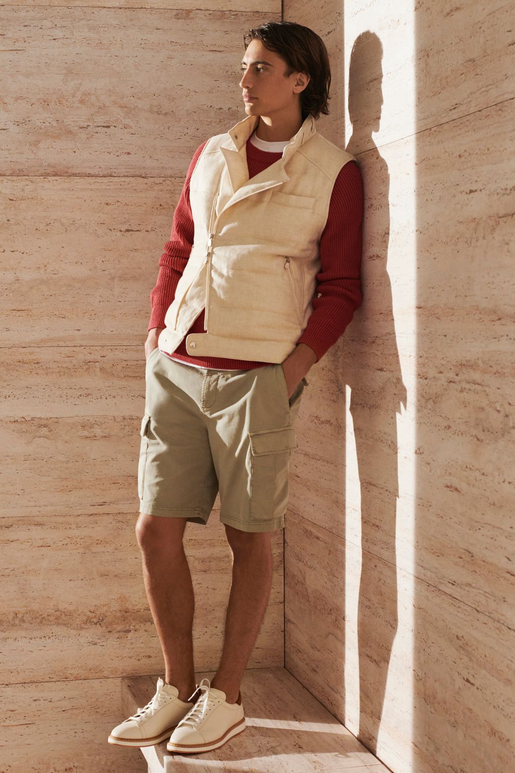 Fashion Week Milan Spring/Summer 2023 look 20 from the Brunello Cucinelli collection menswear