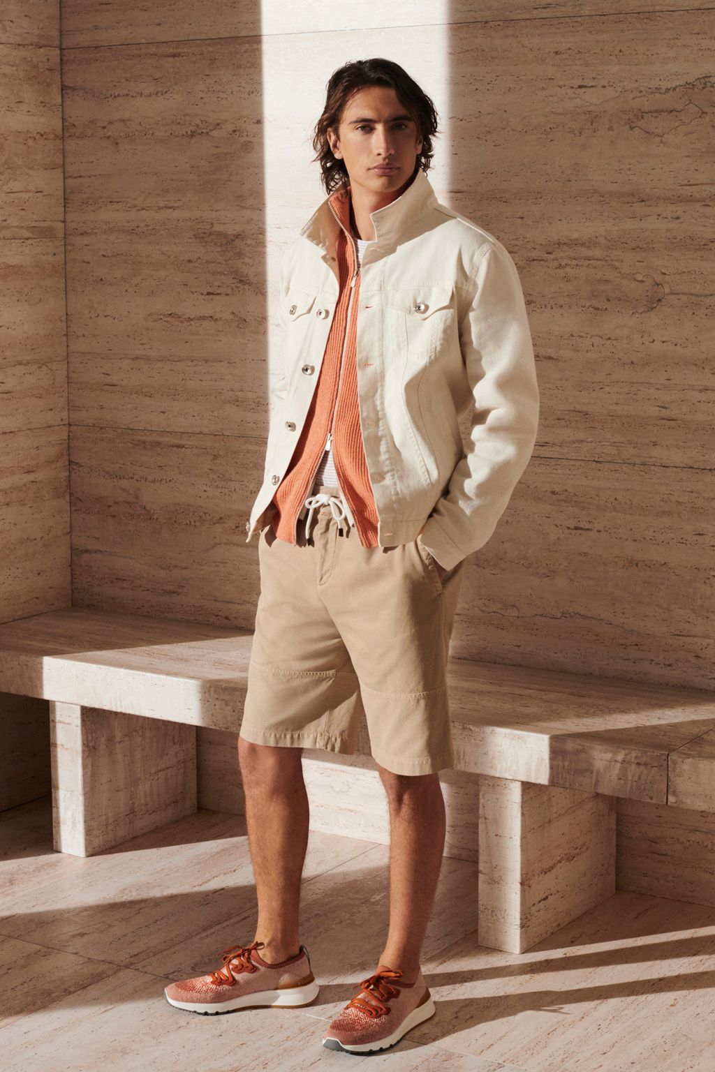 Fashion Week Milan Spring/Summer 2023 look 25 from the Brunello Cucinelli collection menswear