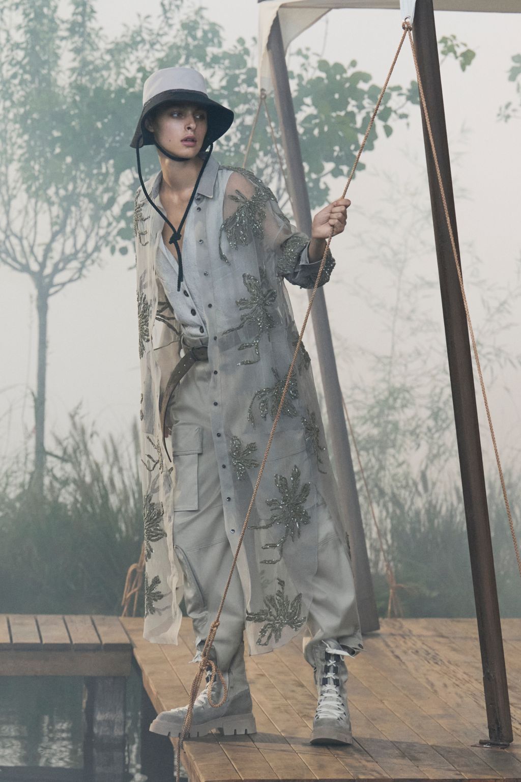 Fashion Week Milan Spring/Summer 2023 look 1 from the Brunello Cucinelli collection womenswear