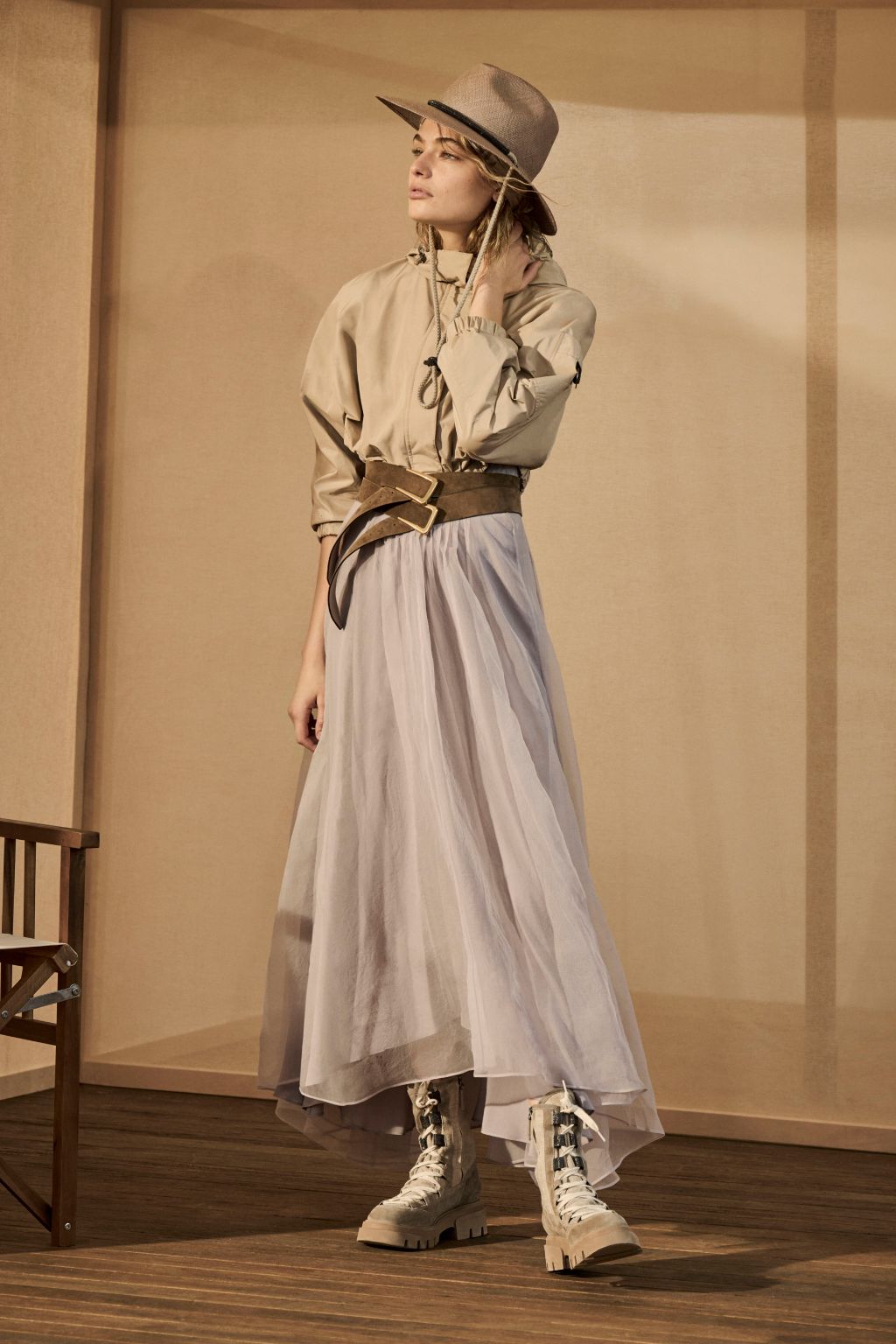 Fashion Week Milan Spring/Summer 2023 look 17 from the Brunello Cucinelli collection 女装