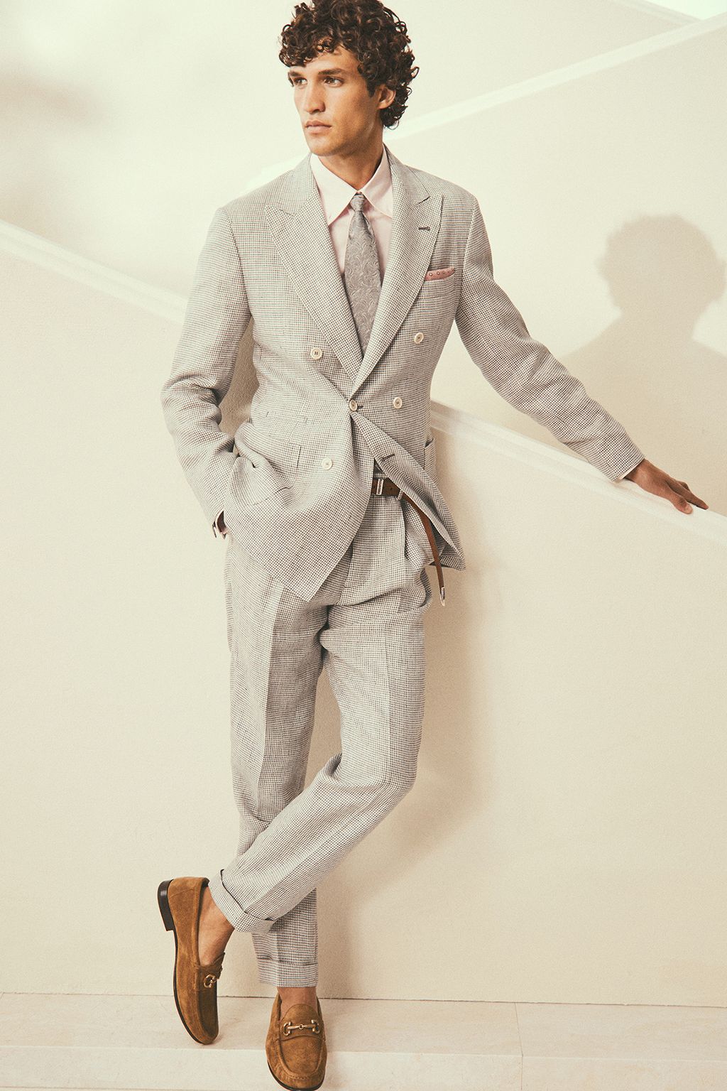 Fashion Week Milan Spring/Summer 2024 look 1 from the Brunello Cucinelli collection 男装