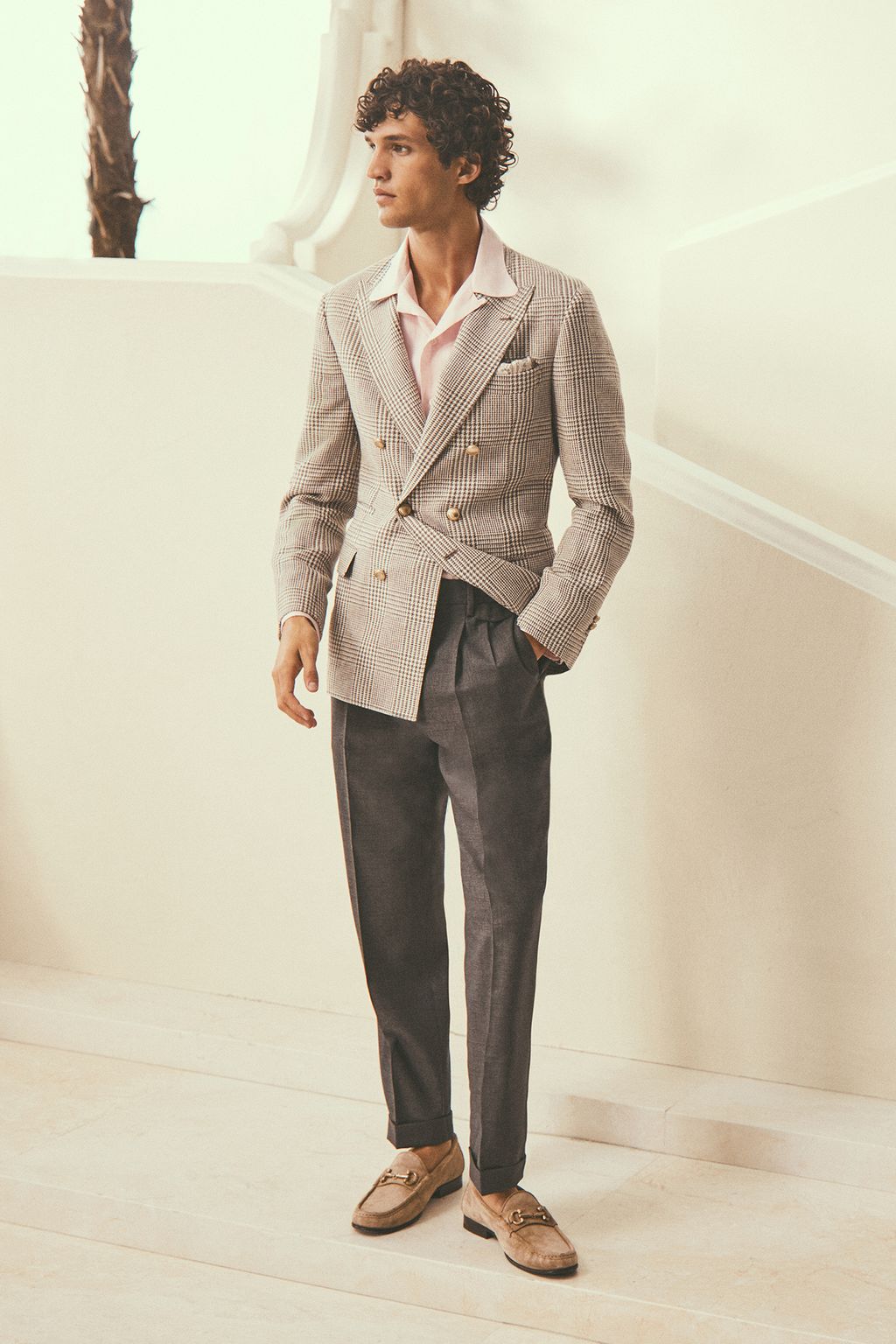 Fashion Week Milan Spring/Summer 2024 look 2 de la collection Brunello Cucinelli menswear