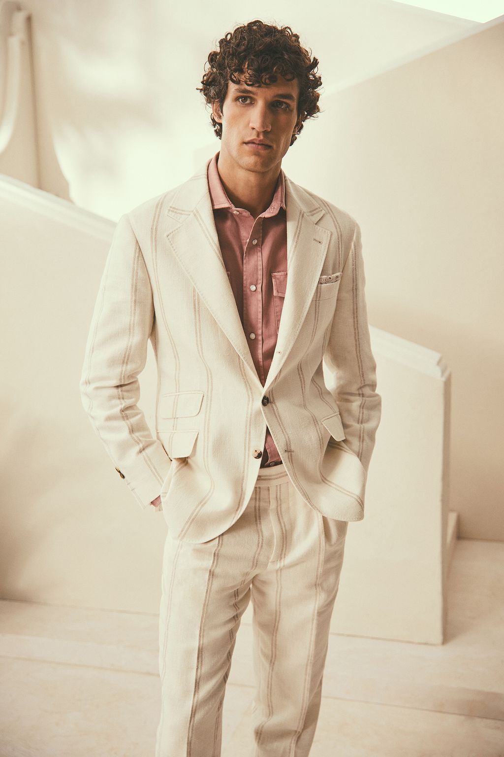 Fashion Week Milan Spring/Summer 2024 look 4 from the Brunello Cucinelli collection menswear