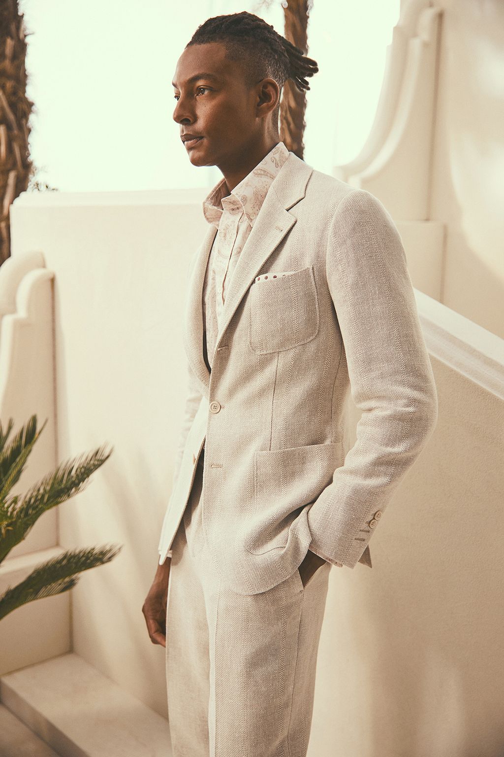 Fashion Week Milan Spring/Summer 2024 look 5 from the Brunello Cucinelli collection menswear