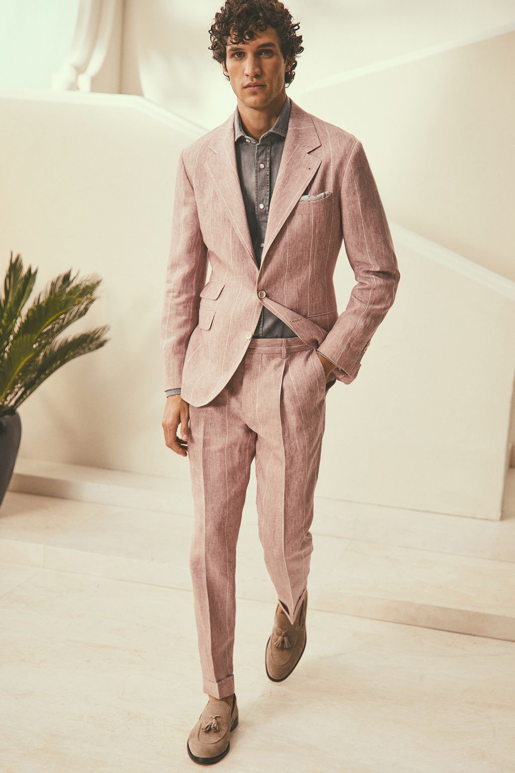 Fashion Week Milan Spring/Summer 2024 look 6 from the Brunello Cucinelli collection 男装