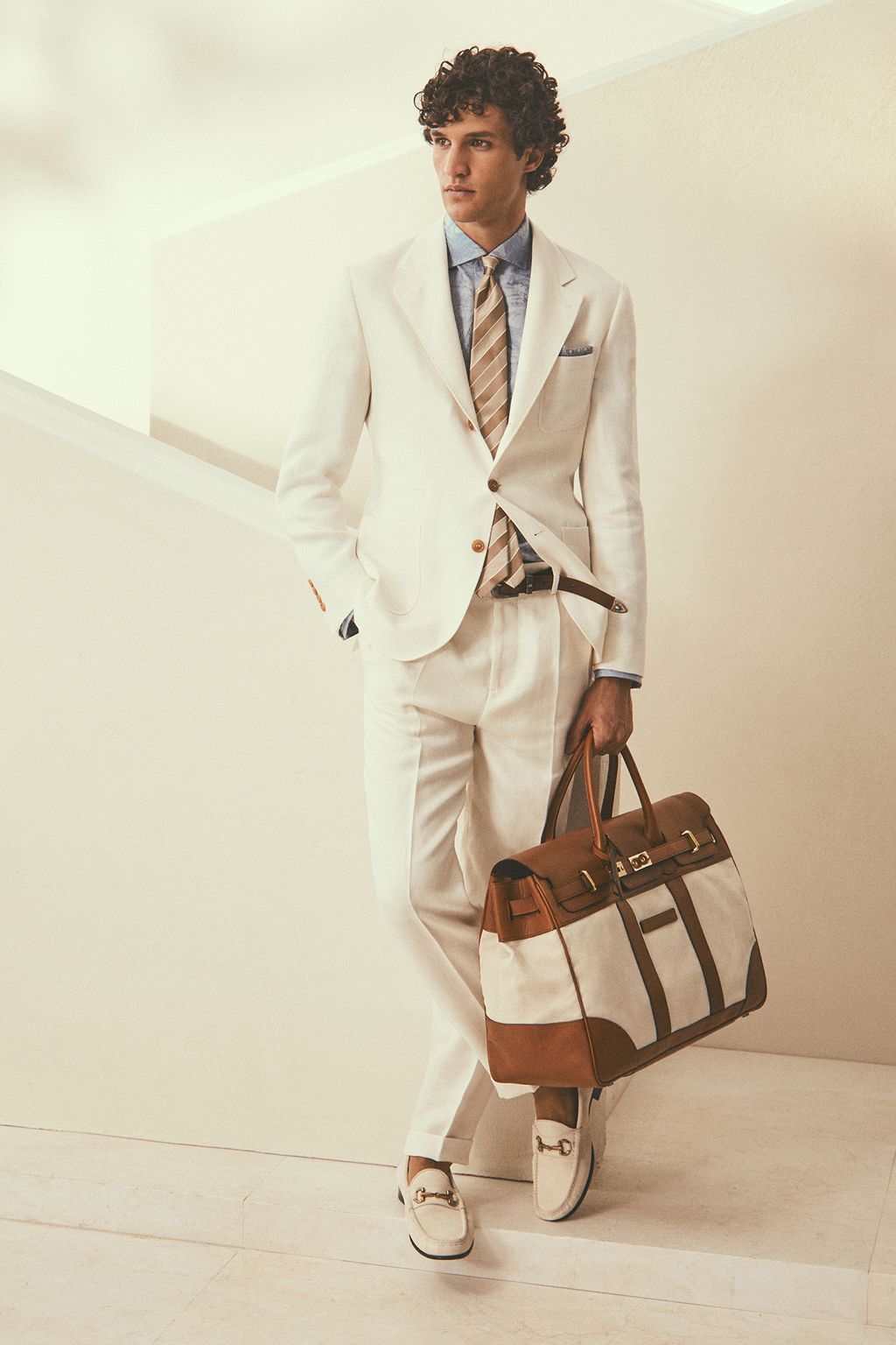 Fashion Week Milan Spring/Summer 2024 look 13 from the Brunello Cucinelli collection menswear