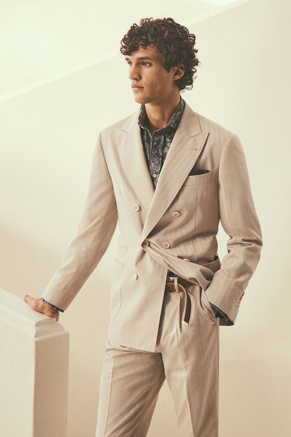 Fashion Week Milan Spring/Summer 2024 look 19 from the Brunello Cucinelli collection menswear