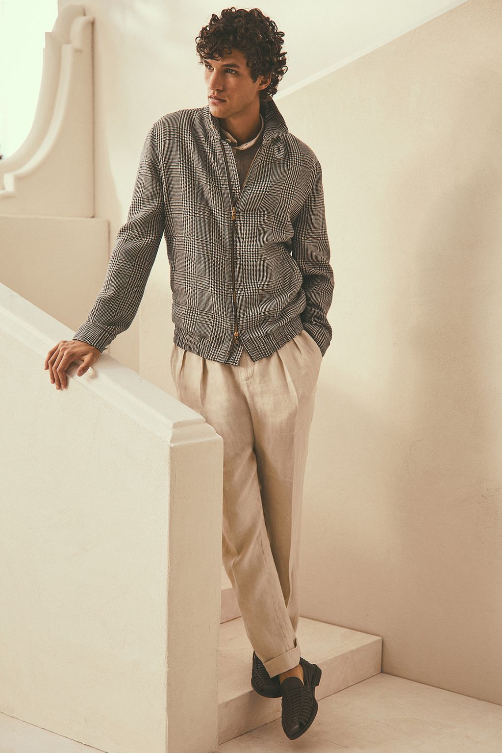 Fashion Week Milan Spring/Summer 2024 look 20 from the Brunello Cucinelli collection 男装