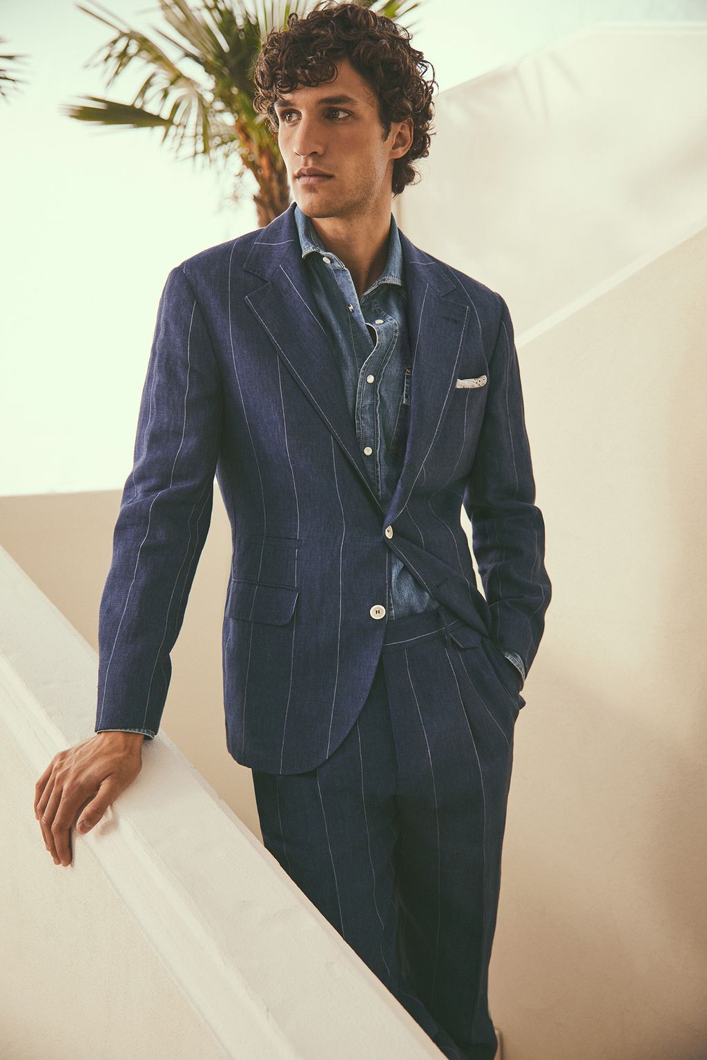 Fashion Week Milan Spring/Summer 2024 look 22 from the Brunello Cucinelli collection menswear