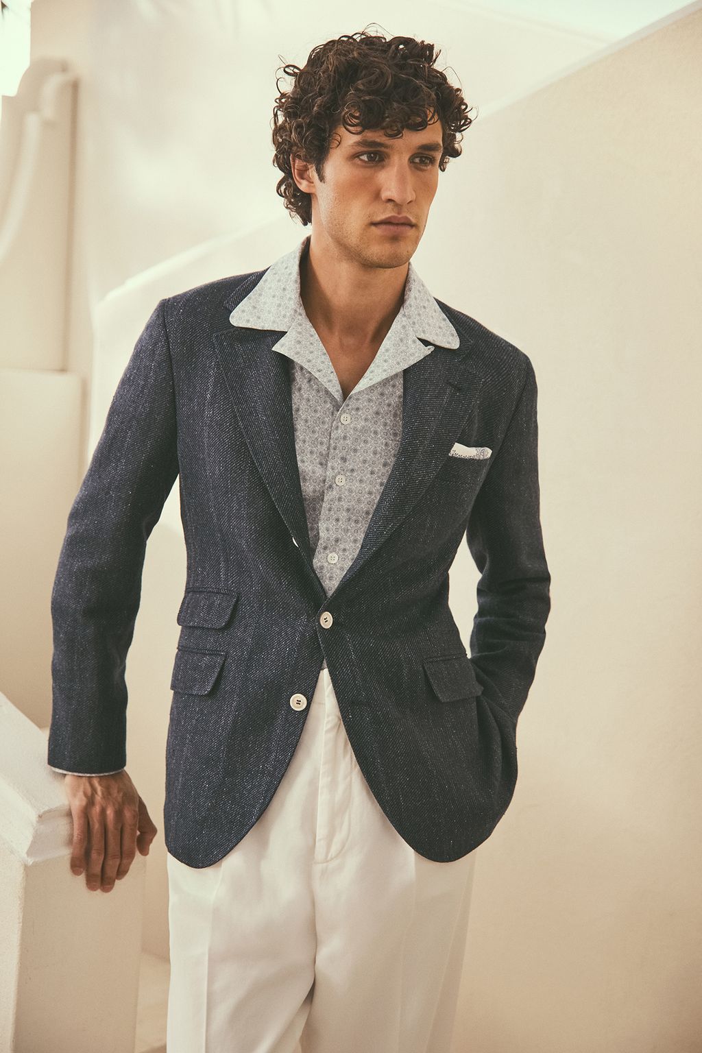 Fashion Week Milan Spring/Summer 2024 look 25 from the Brunello Cucinelli collection 男装