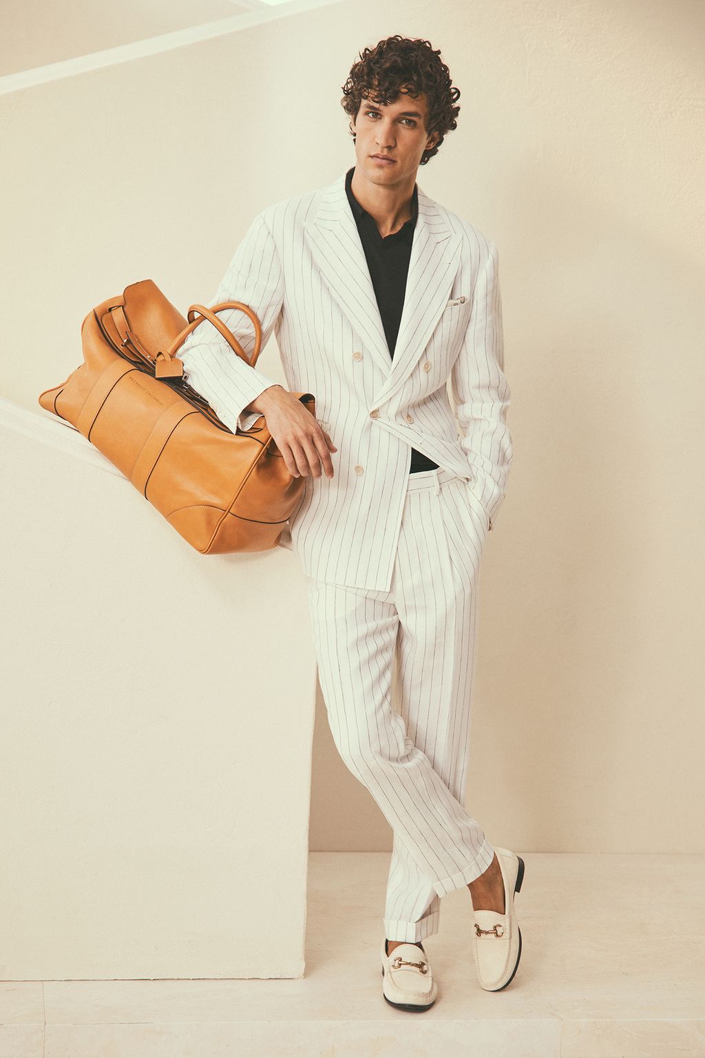 Fashion Week Milan Spring/Summer 2024 look 27 from the Brunello Cucinelli collection menswear