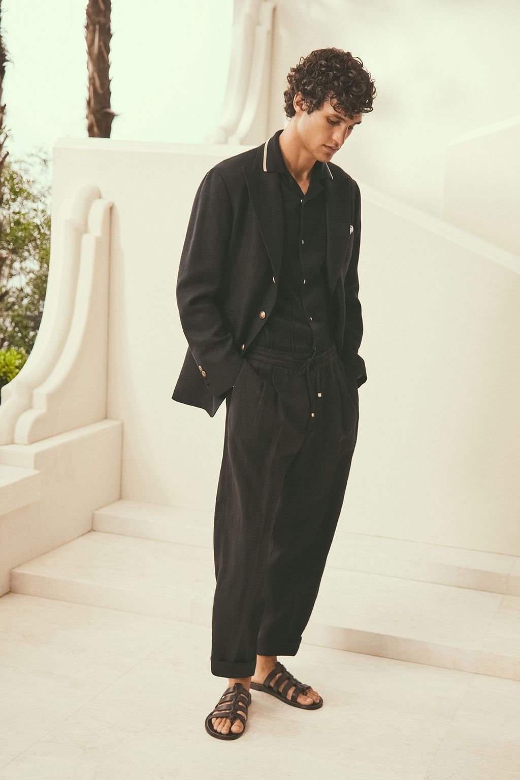 Fashion Week Milan Spring/Summer 2024 look 30 from the Brunello Cucinelli collection 男装
