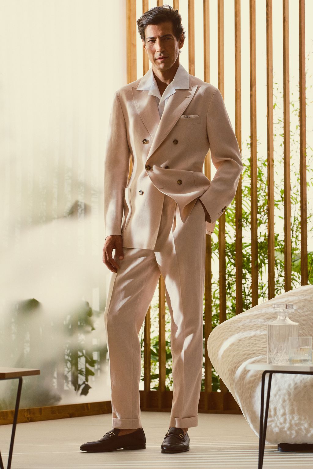 Fashion Week Milan Spring-Summer 2025 look 7 from the Brunello Cucinelli collection menswear