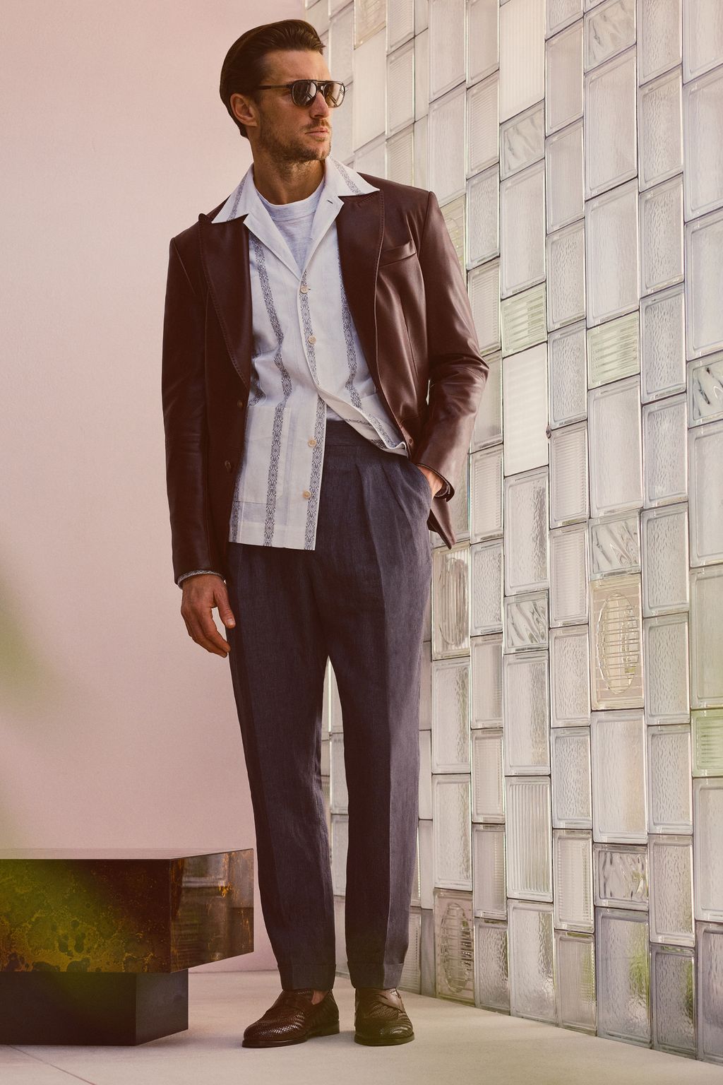 Fashion Week Milan Spring-Summer 2025 look 16 from the Brunello Cucinelli collection menswear