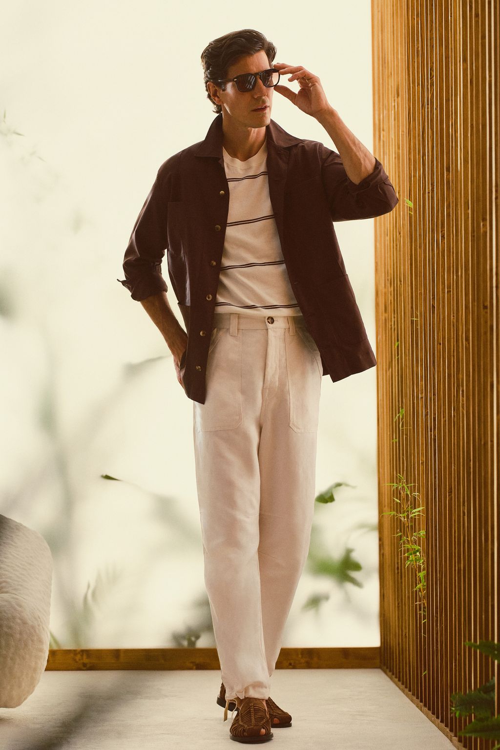 Fashion Week Milan Spring-Summer 2025 look 18 from the Brunello Cucinelli collection menswear