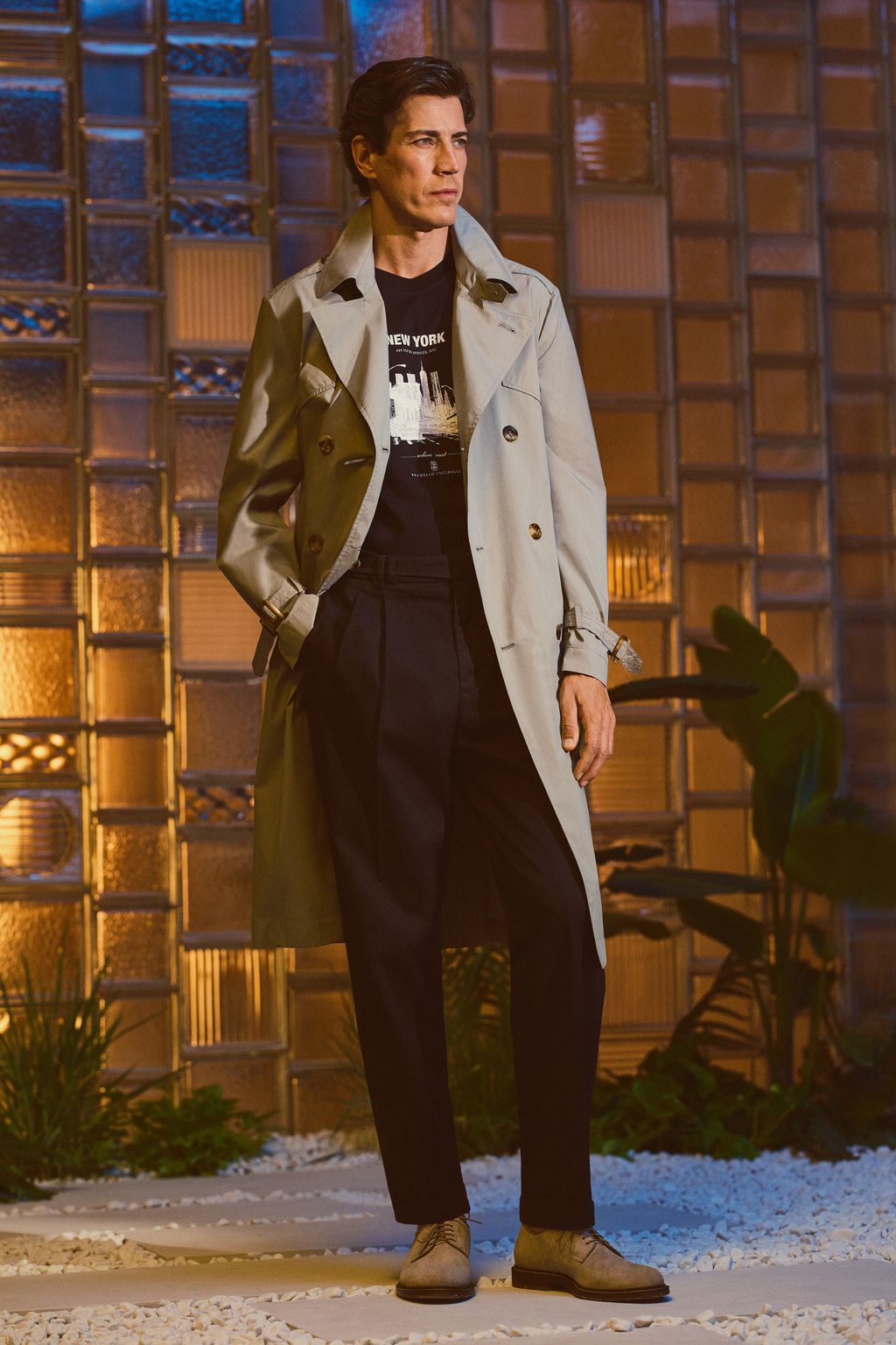 Fashion Week Milan Spring-Summer 2025 look 35 from the Brunello Cucinelli collection menswear