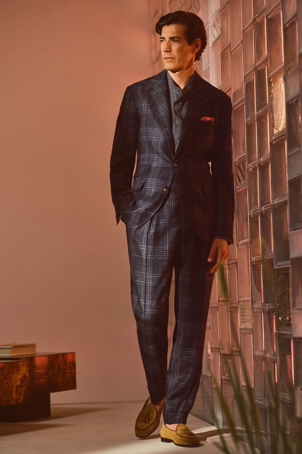 Fashion Week Milan Spring-Summer 2025 look 39 from the Brunello Cucinelli collection menswear