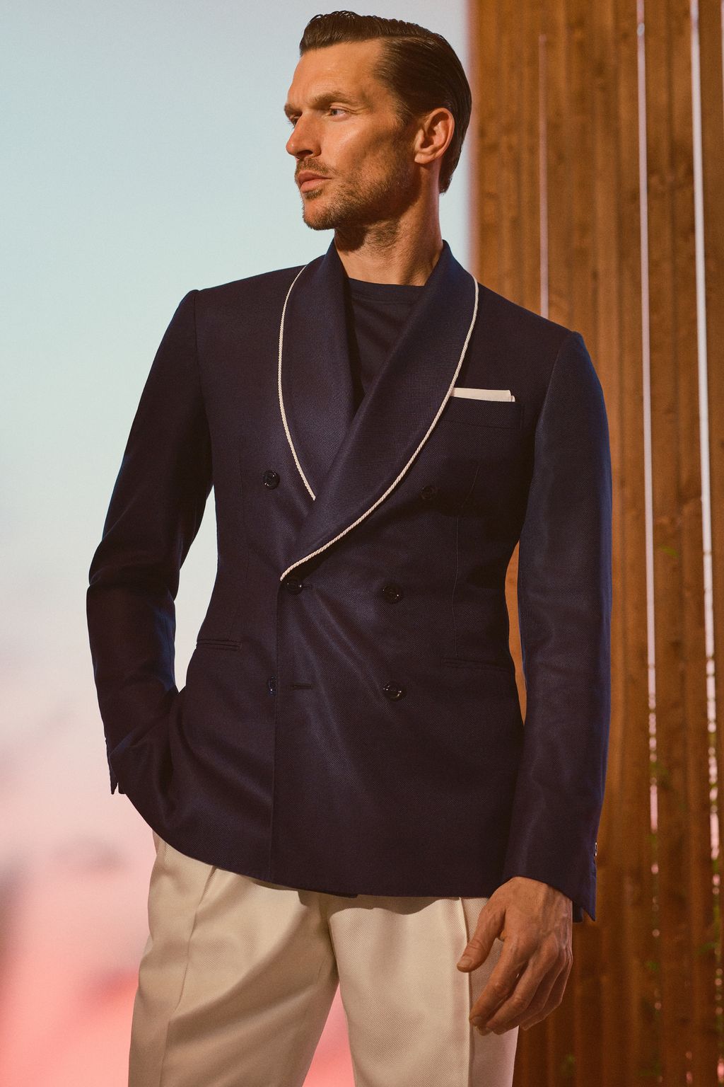 Fashion Week Milan Spring-Summer 2025 look 43 from the Brunello Cucinelli collection menswear