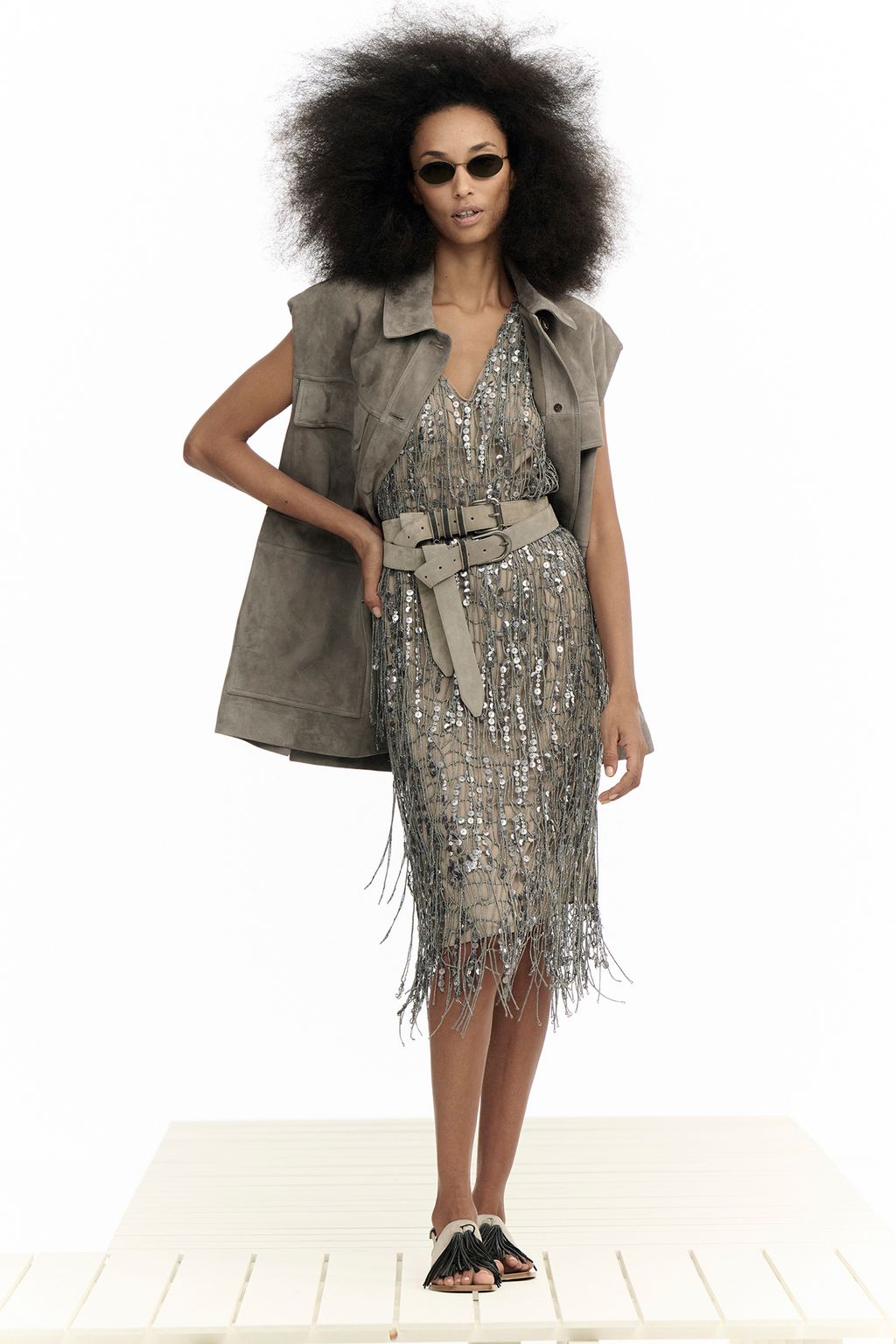 Fashion Week Milan Spring/Summer 2025 look 25 from the Brunello Cucinelli collection womenswear