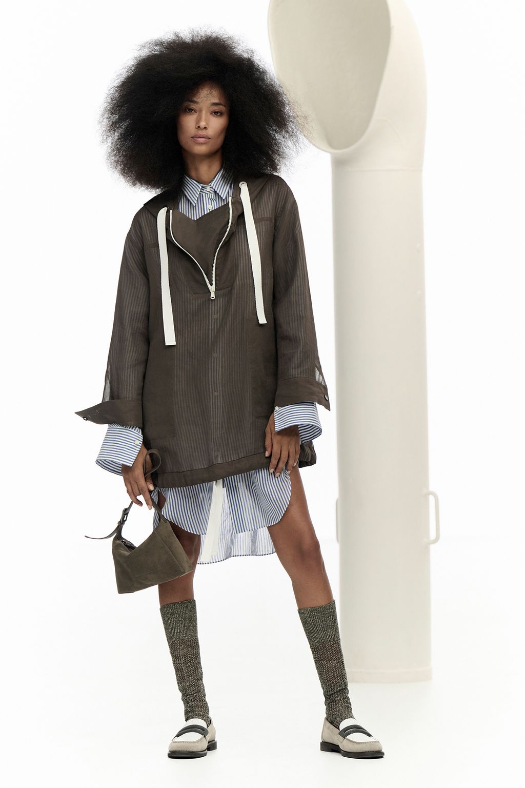 Fashion Week Milan Spring/Summer 2025 look 28 from the Brunello Cucinelli collection 女装