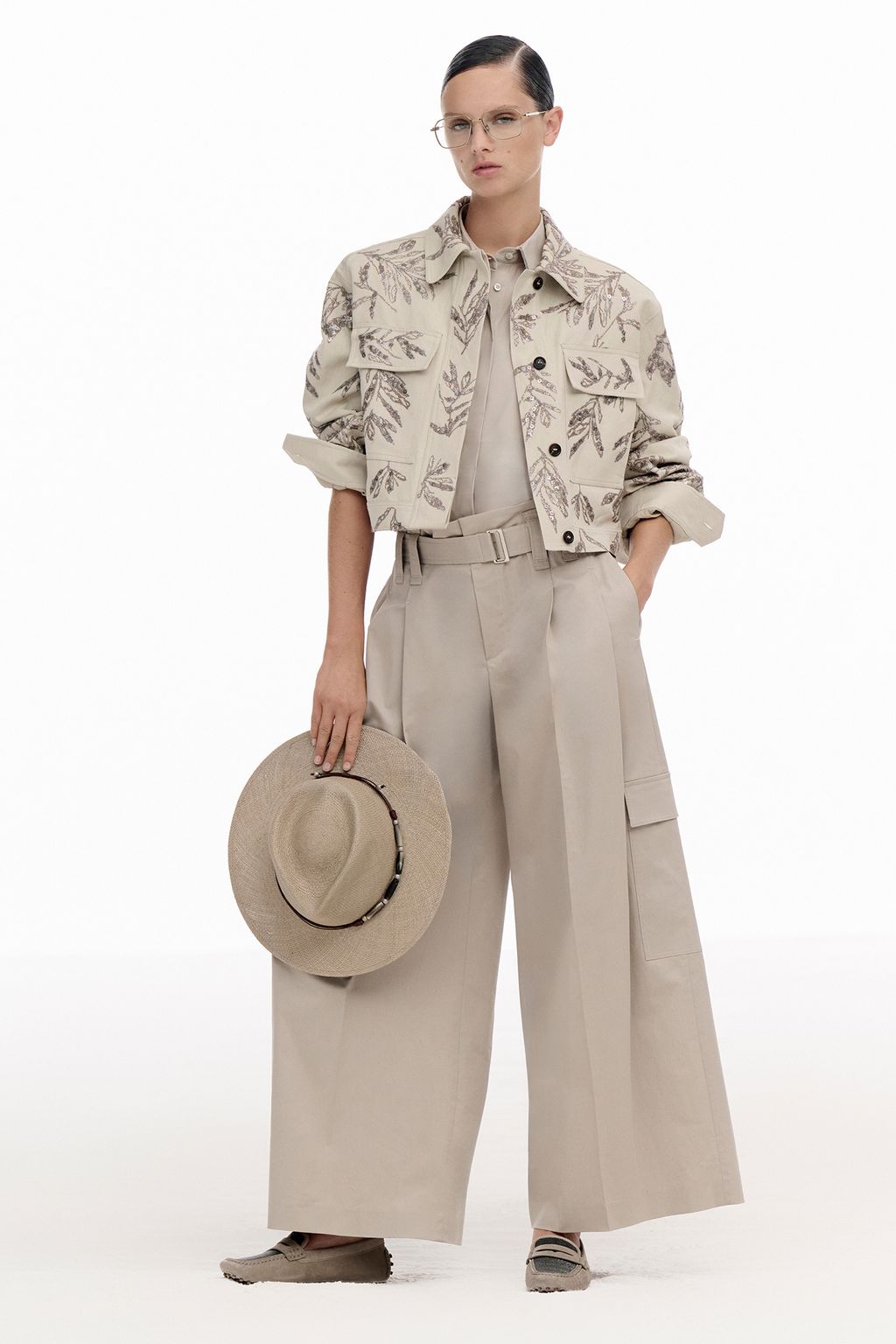 Fashion Week Milan Spring/Summer 2025 look 3 from the Brunello Cucinelli collection womenswear
