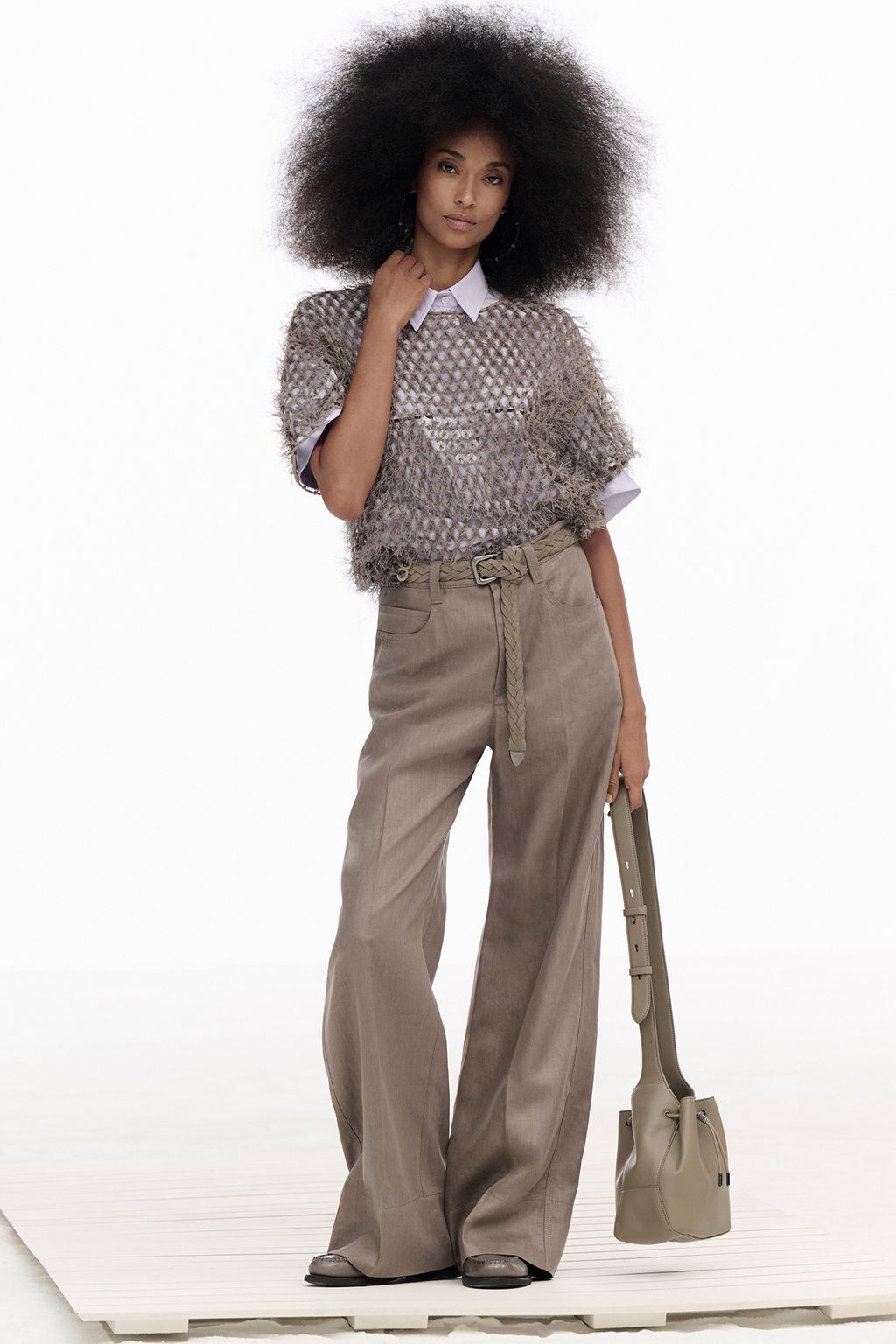 Fashion Week Milan Spring/Summer 2025 look 30 from the Brunello Cucinelli collection womenswear