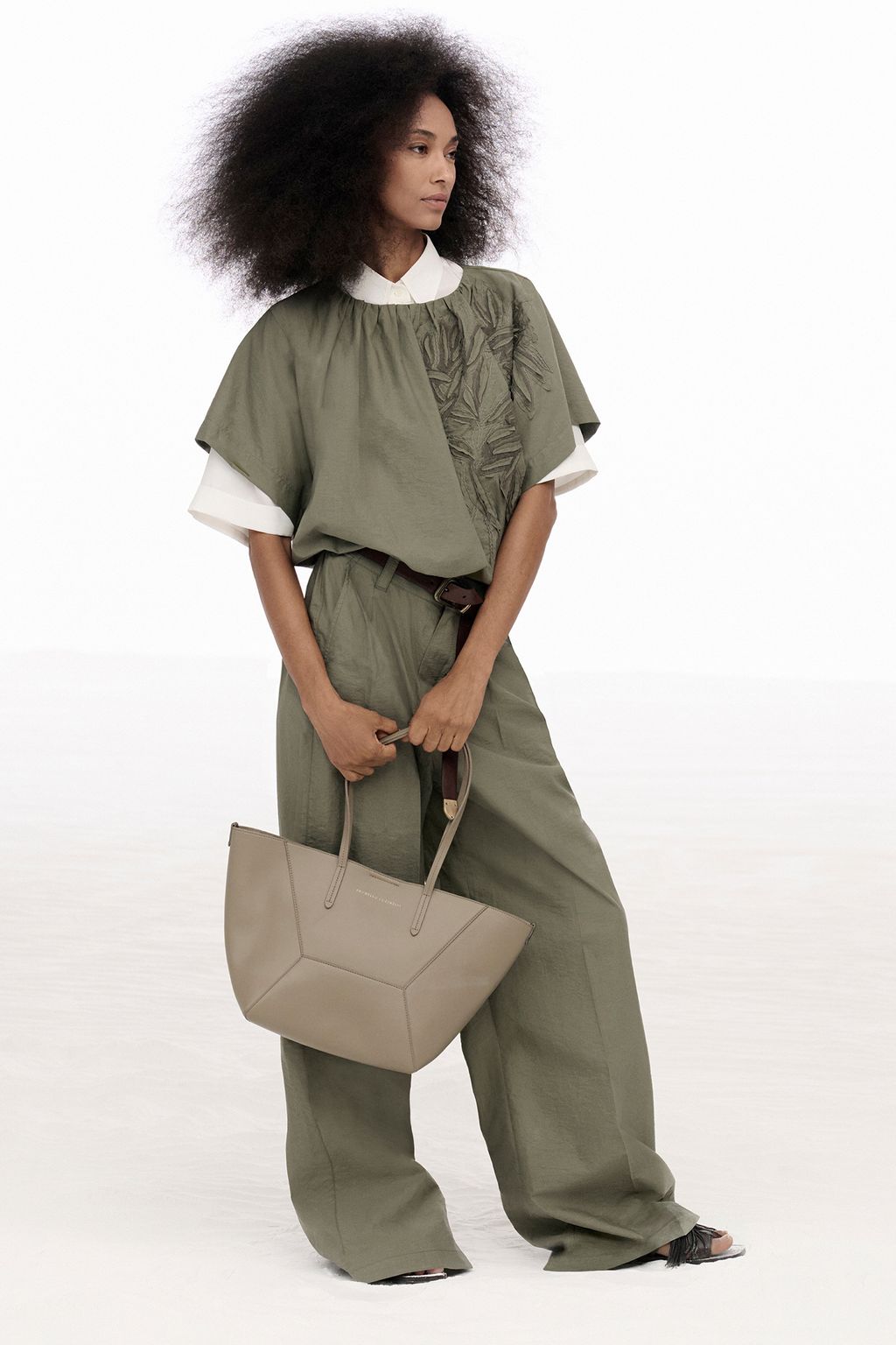 Fashion Week Milan Spring/Summer 2025 look 33 from the Brunello Cucinelli collection womenswear