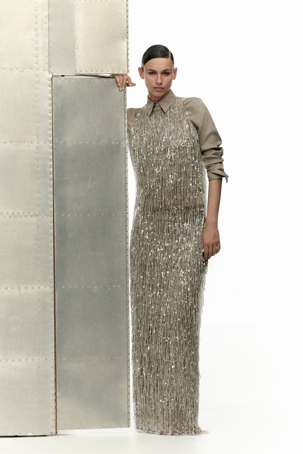 Fashion Week Milan Spring/Summer 2025 look 36 from the Brunello Cucinelli collection 女装