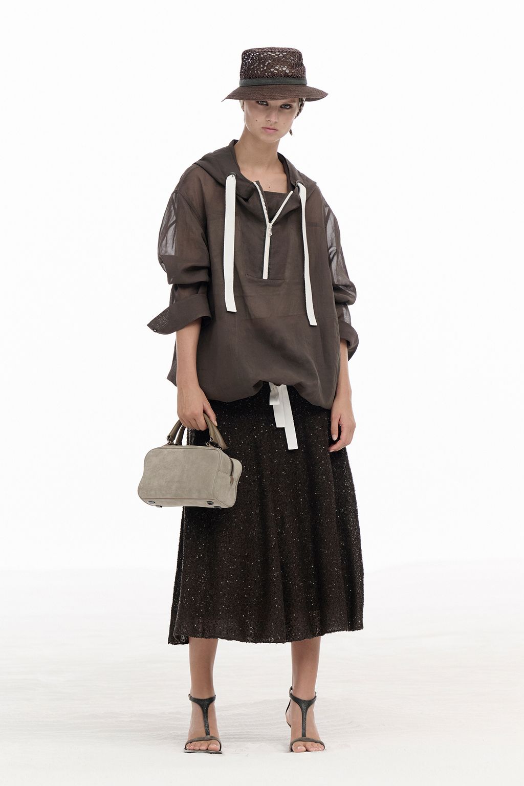 Fashion Week Milan Spring/Summer 2025 look 7 from the Brunello Cucinelli collection womenswear