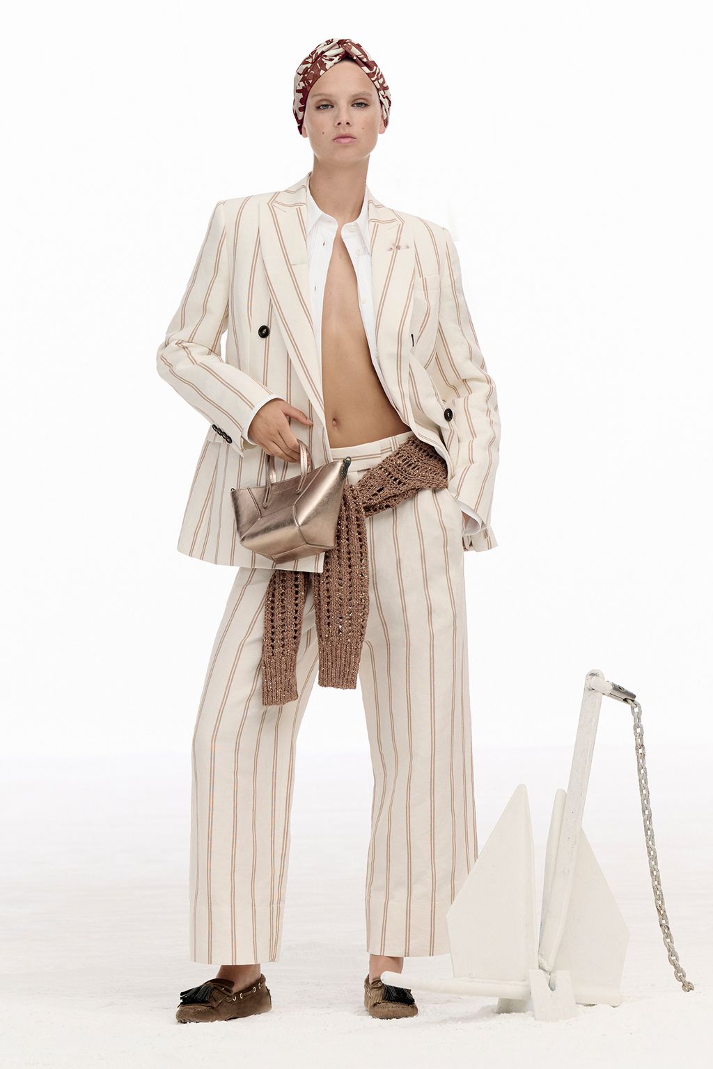 Fashion Week Milan Spring/Summer 2025 look 8 from the Brunello Cucinelli collection womenswear