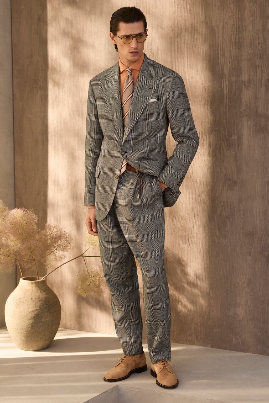 Fashion Week Milan Spring/Summer 2026 look 18 from the Brunello Cucinelli collection menswear