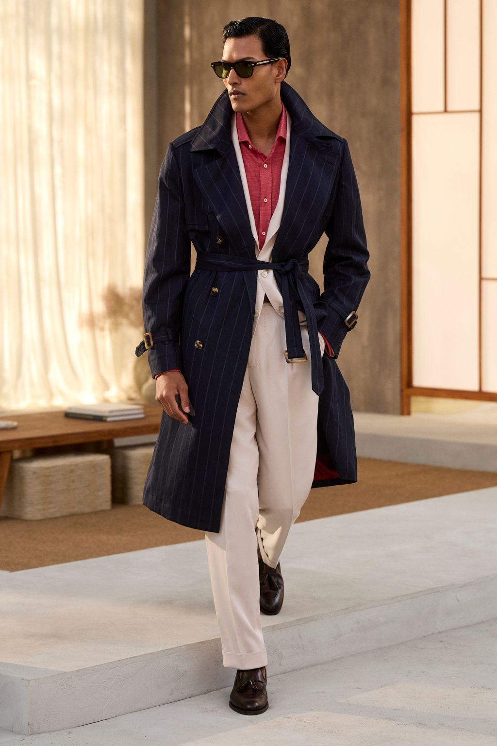 Fashion Week Milan Spring/Summer 2026 look 33 from the Brunello Cucinelli collection 男装