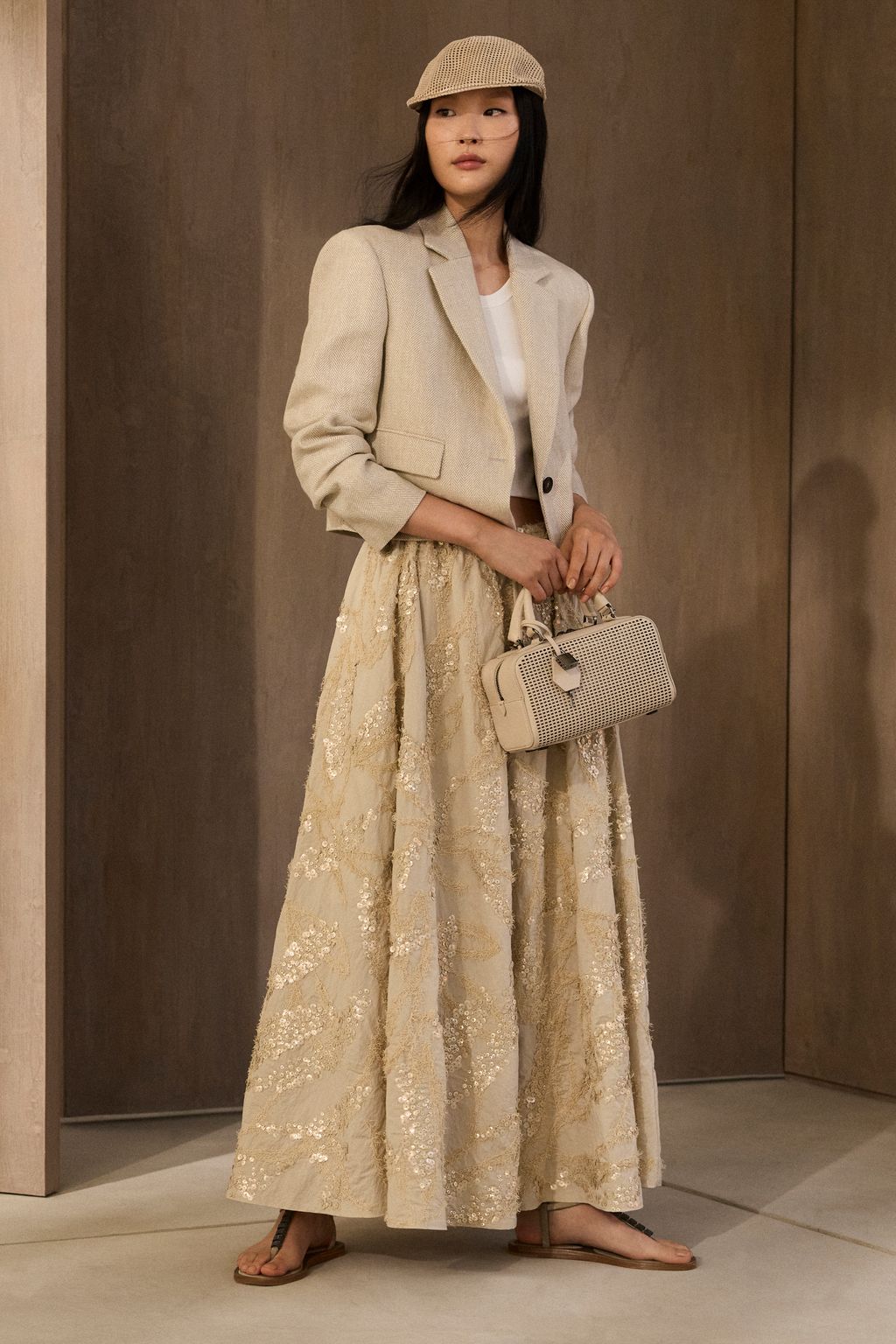 Fashion Week Milan Spring/Summer 2026 look 12 from the Brunello Cucinelli collection womenswear