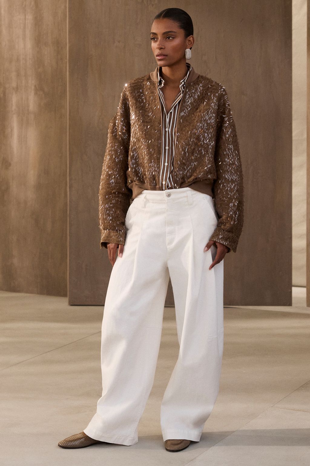 Fashion Week Milan Spring/Summer 2026 look 13 from the Brunello Cucinelli collection womenswear