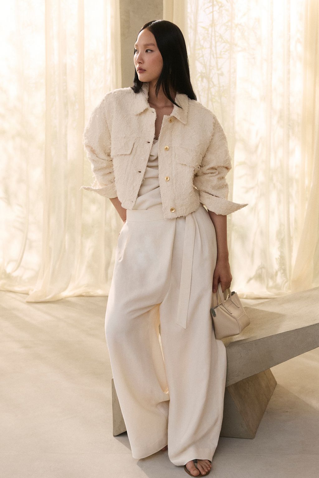 Fashion Week Milan Spring/Summer 2026 look 16 from the Brunello Cucinelli collection 女装