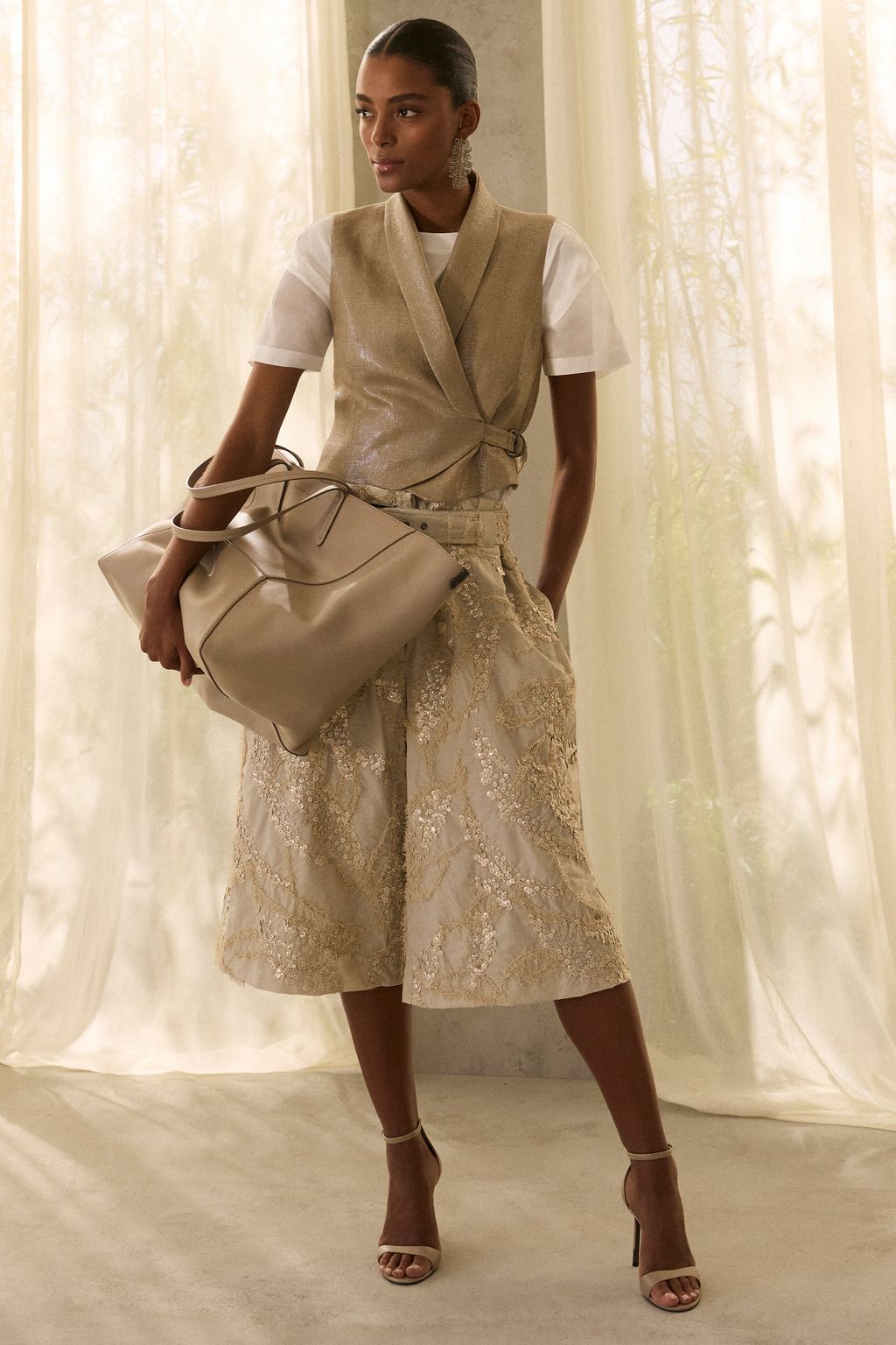 Fashion Week Milan Spring/Summer 2026 look 17 de la collection Brunello Cucinelli womenswear