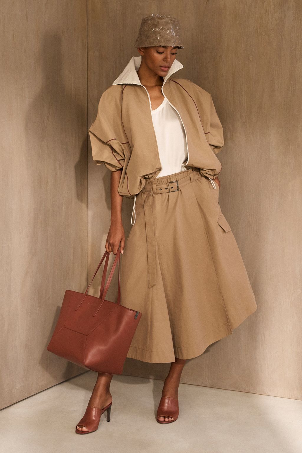 Fashion Week Milan Spring/Summer 2026 look 20 from the Brunello Cucinelli collection 女装