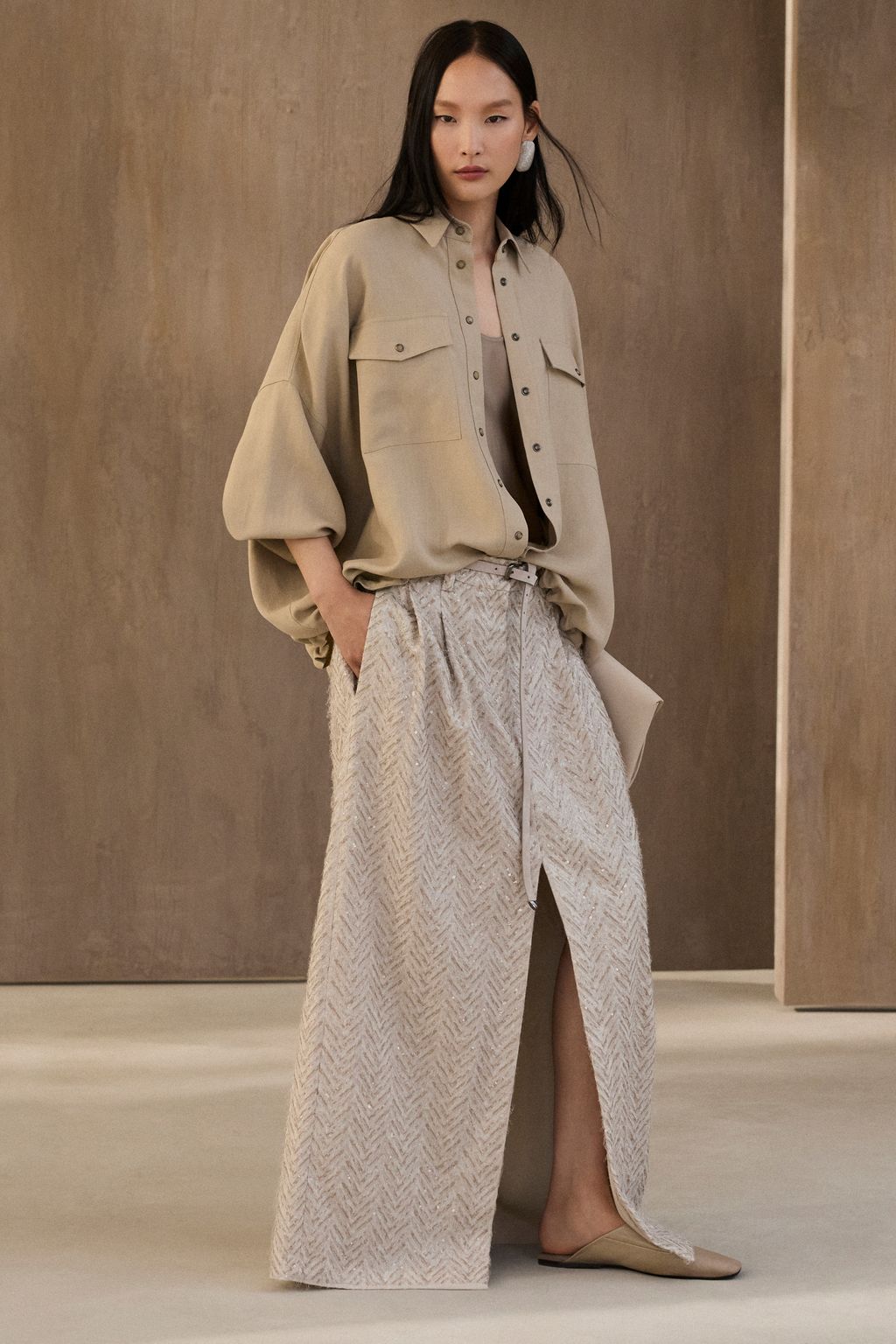 Fashion Week Milan Spring/Summer 2026 look 23 from the Brunello Cucinelli collection womenswear