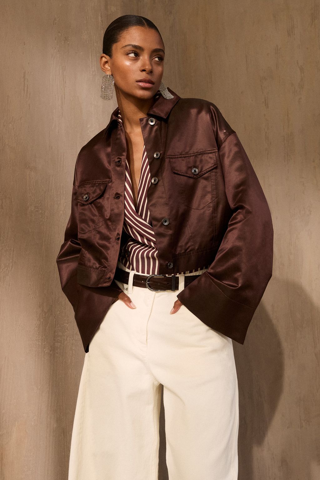 Fashion Week Milan Spring/Summer 2026 look 30 from the Brunello Cucinelli collection 女装