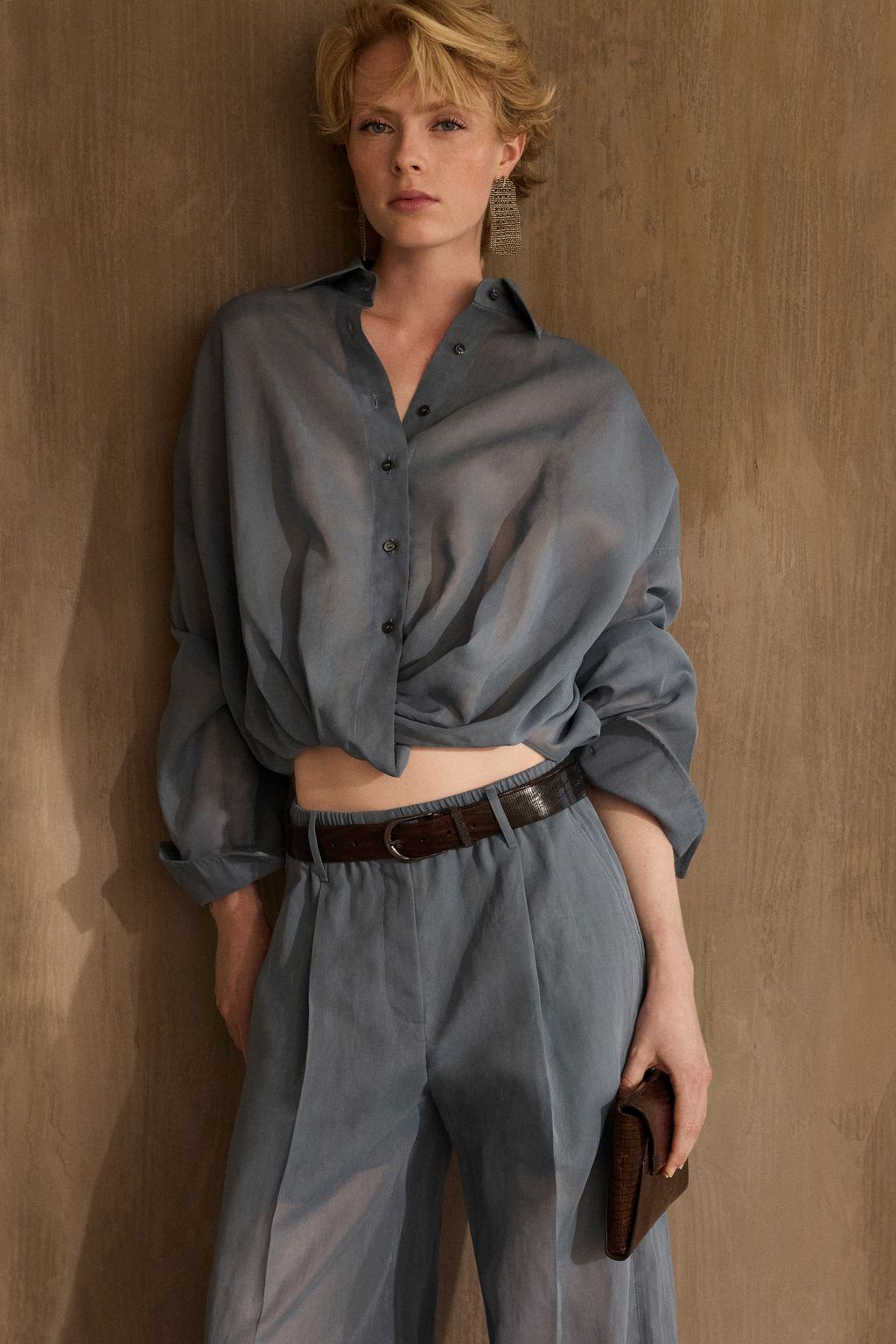 Fashion Week Milan Spring/Summer 2026 look 35 from the Brunello Cucinelli collection 女装