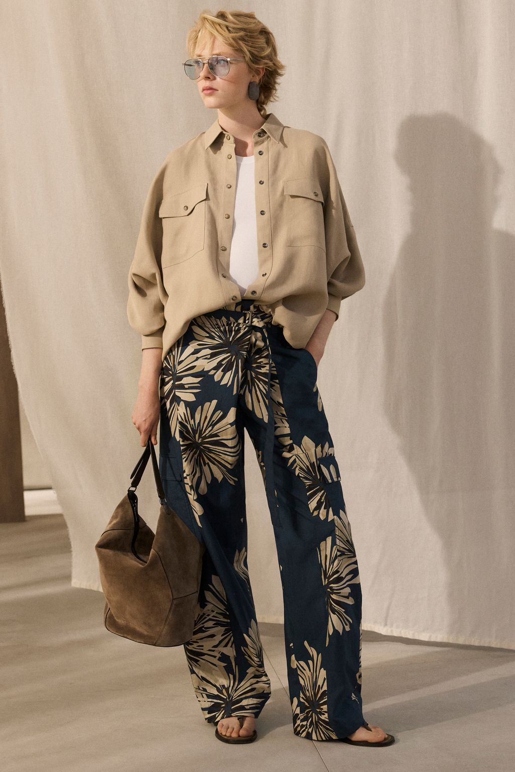 Fashion Week Milan Spring/Summer 2026 look 37 from the Brunello Cucinelli collection 女装
