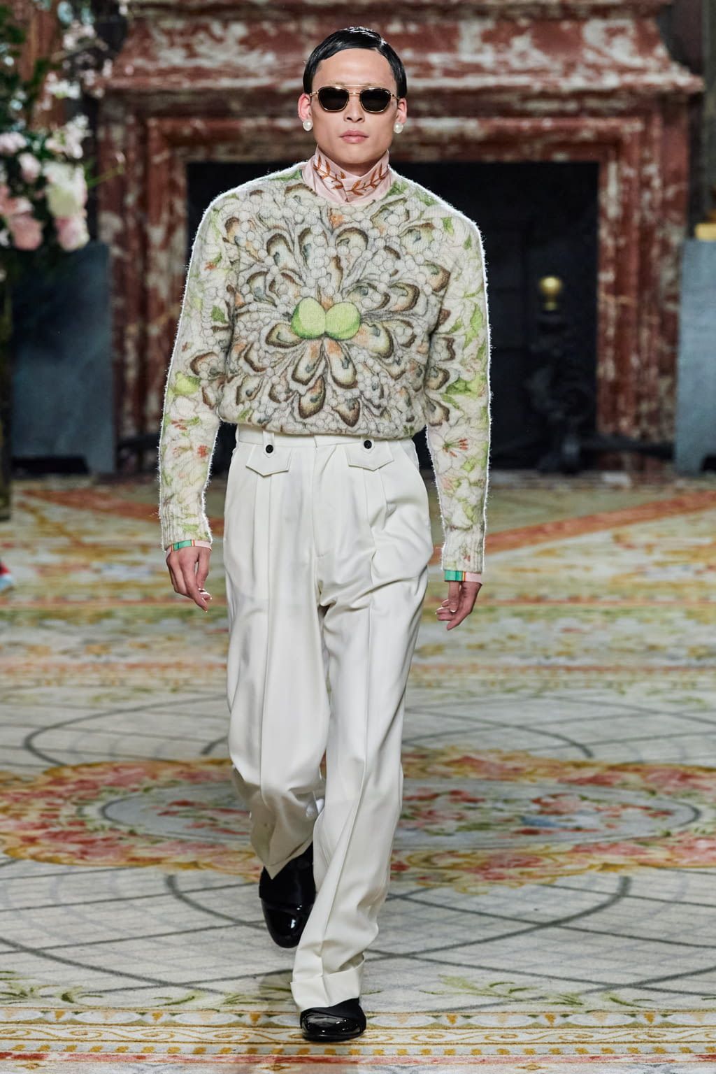 Fashion Week Paris Fall/Winter 2020 look 4 from the Casablanca collection 男装