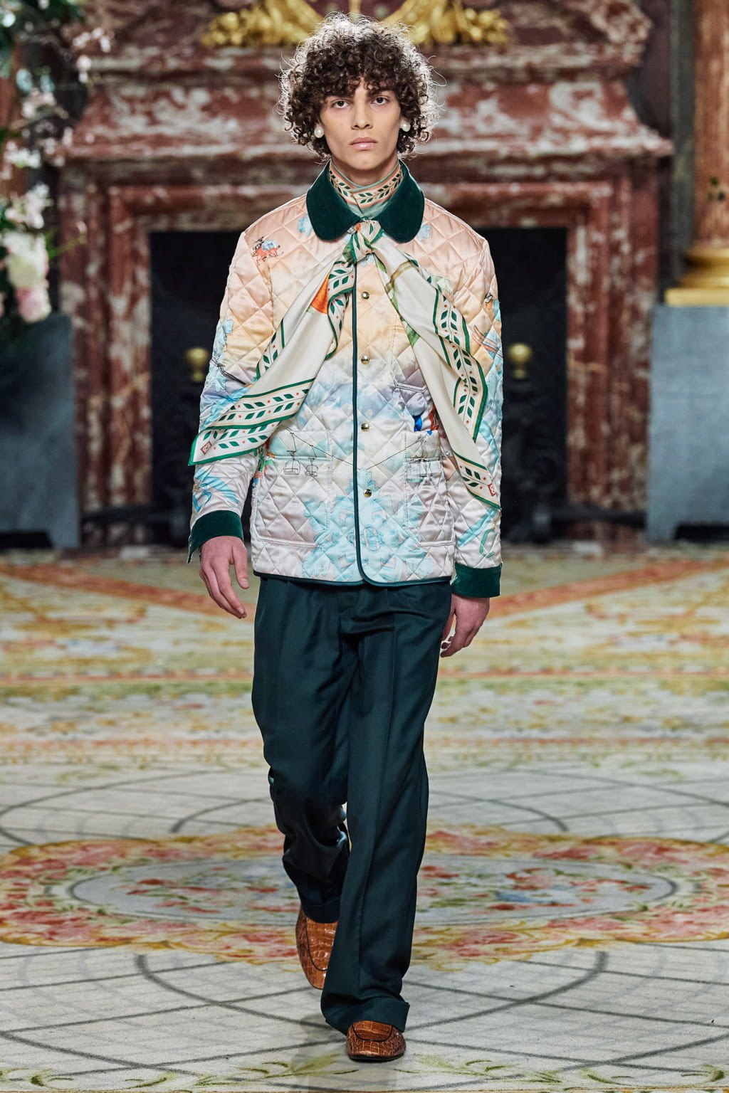 Fashion Week Paris Fall/Winter 2020 look 20 from the Casablanca collection 男装