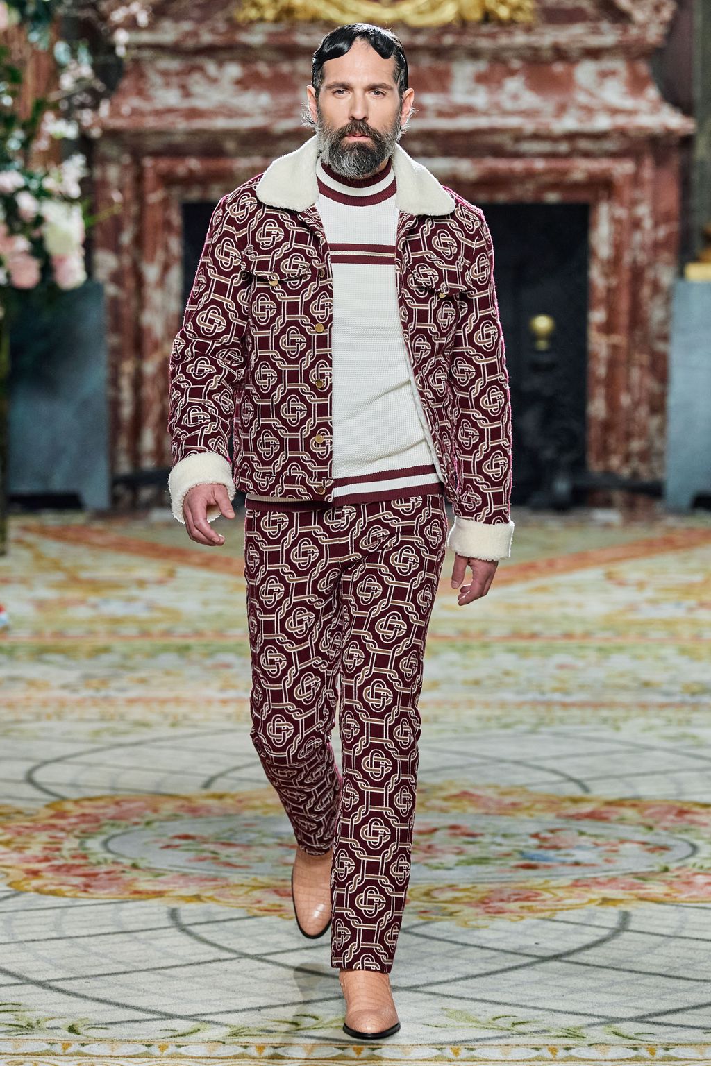 Fashion Week Paris Fall/Winter 2020 look 26 from the Casablanca collection 男装